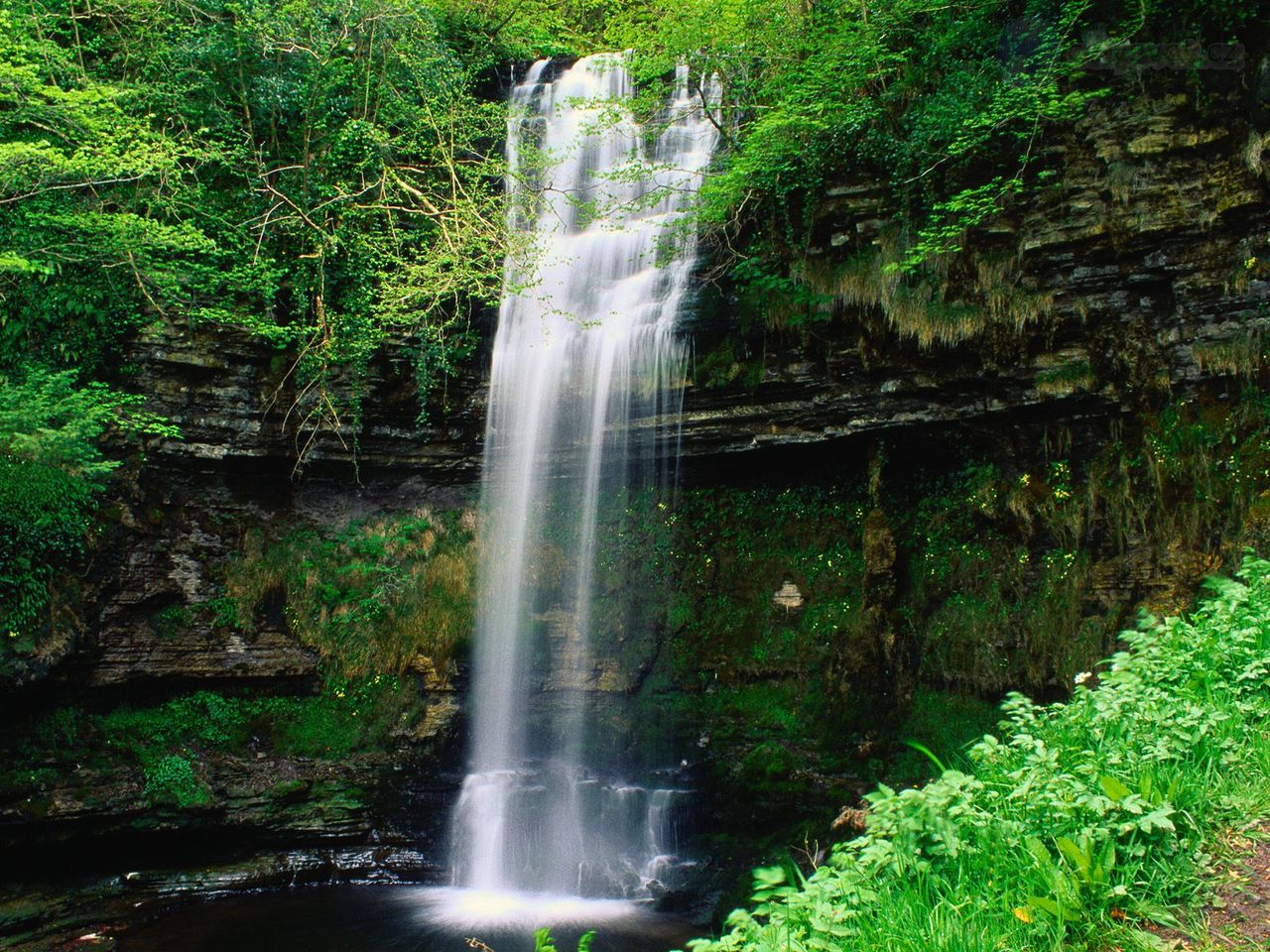 Foto: Glencar Waterfall, County Leitrim, Connaught, Ireland